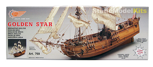 Mantua Golden Star ship model kit box