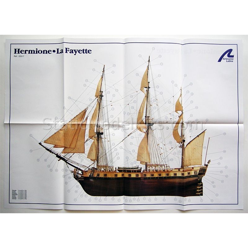 Easy Kit Frégate Hermione La Fayette 17000 Artesania Latina